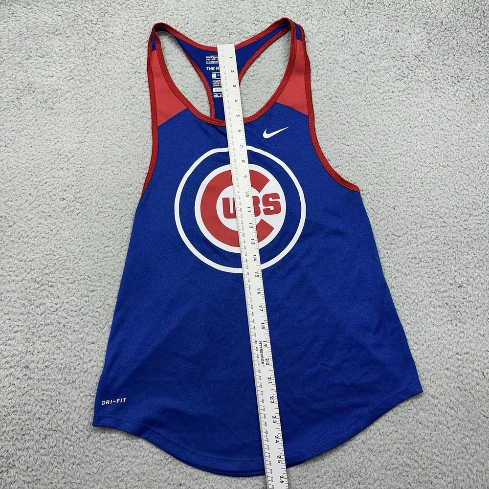 Nike The Nike Tee 34233X-CB1 Dri-Fit Size XS MLB Chicago Cubs Racerback Tank Top